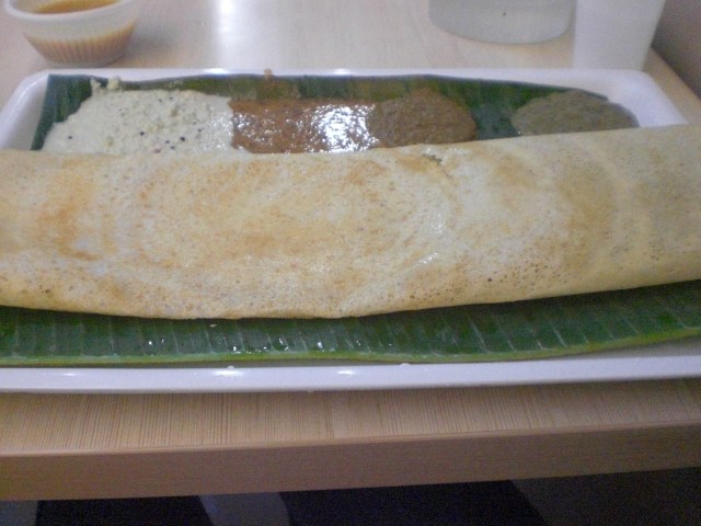 Dosa (this one is soft, but you can order crisp or soft)